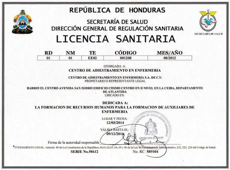 ¿como Obtener La Licencia Sanitaria En Honduras Tramites Hnemk 8976