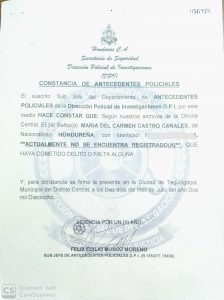 Pasos para obtener la Constancia de Antecedentes Policiales Apostillada en Honduras