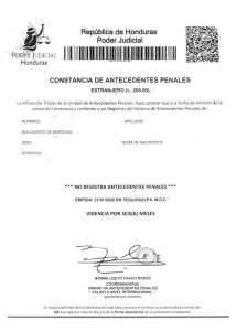 antecedentes penales de honduras para el extranjero