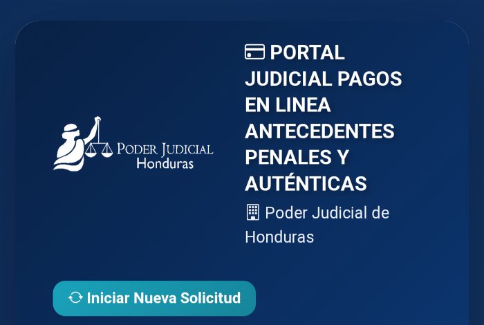 PORTAL DE PAGOS DEL PODER JUDICIAL DE HONDURAS