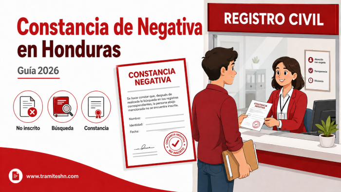 Cómo tramitar la Constancia de Negativa en Honduras [Guía 2026]